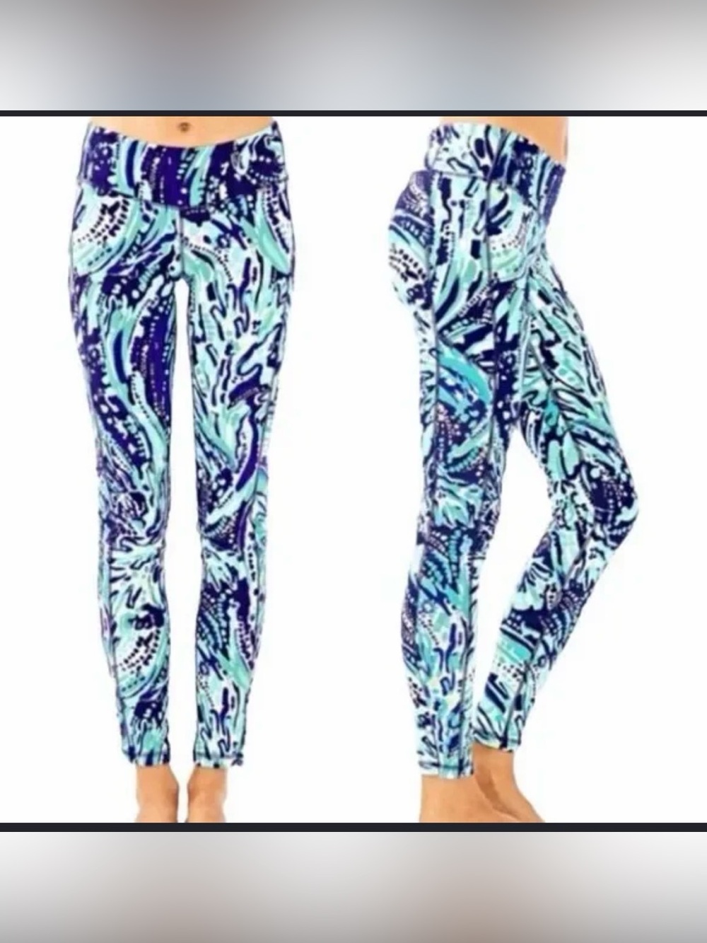 Lilly Pulitzer Blue & Aqua Printed Leggings